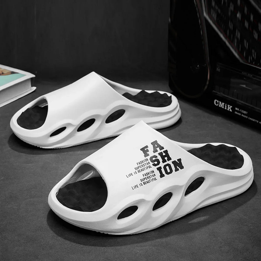 Men Fashion Massage Slippers Indoor/Outdoor Sandals Beach Flip Flop Thick Sole Male Slides Summer Non-Slip Men Shower Slippers