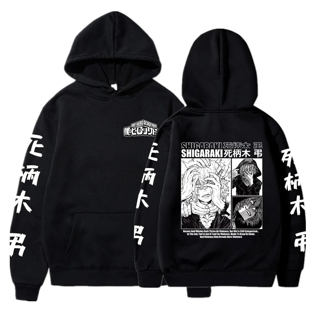 Anime My Hero Academia MHA Hoodie Shigaraki Tomura Manga Sweatshirt Boku No Hero Academia Gift Clothing Sudadera Felpa Moletom