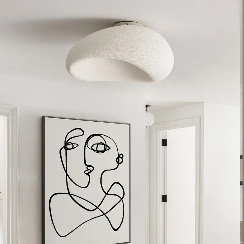 Japanese Resin Ceiling Lamp With E27 Light Bulb Led DownLight for Bedroom Living Dining Room