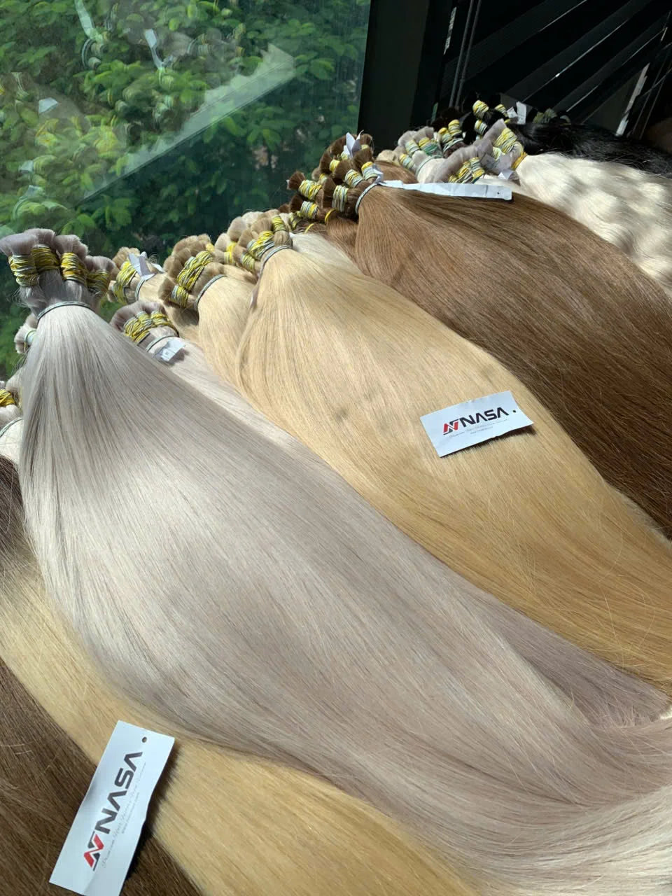 Nasa Hair Machine Double Weft Remy Vietnamese Human Hair Extensions Dyed All Colors 50cm 60cm 100 Grams Natural Straight Styles
