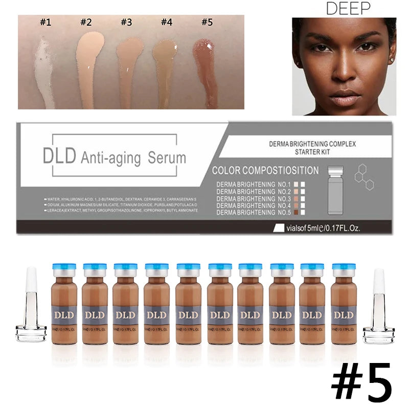 Korea 5ml*10Pcs BB Cream Glow Foundation Brightening Sunscreen Salmon DNA Ampoule Skin Booster Moisturizing Skin Beauty Makeup