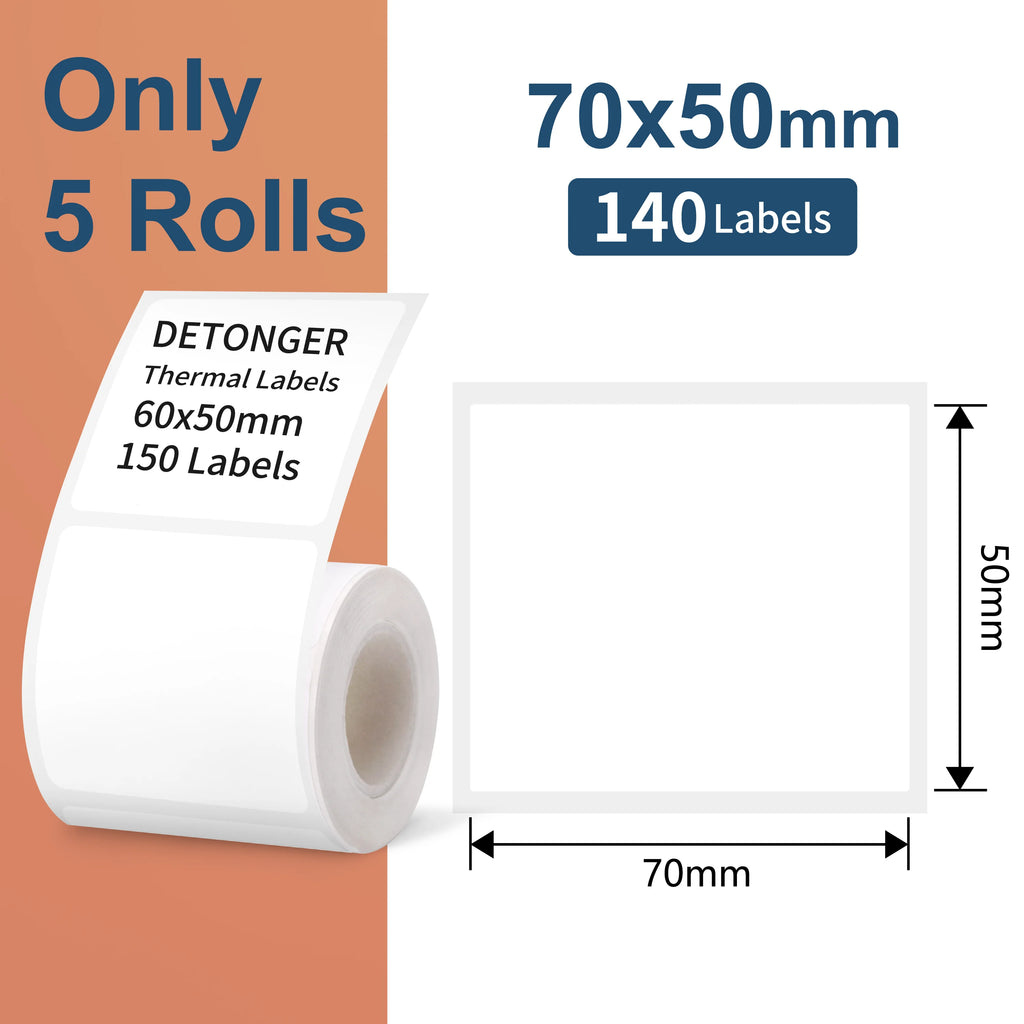 DETONGER DP30S 28-80mm Mini Portable Thermal Printer Multifunctional Barcode Label Sticker Maker BT Android / iOS