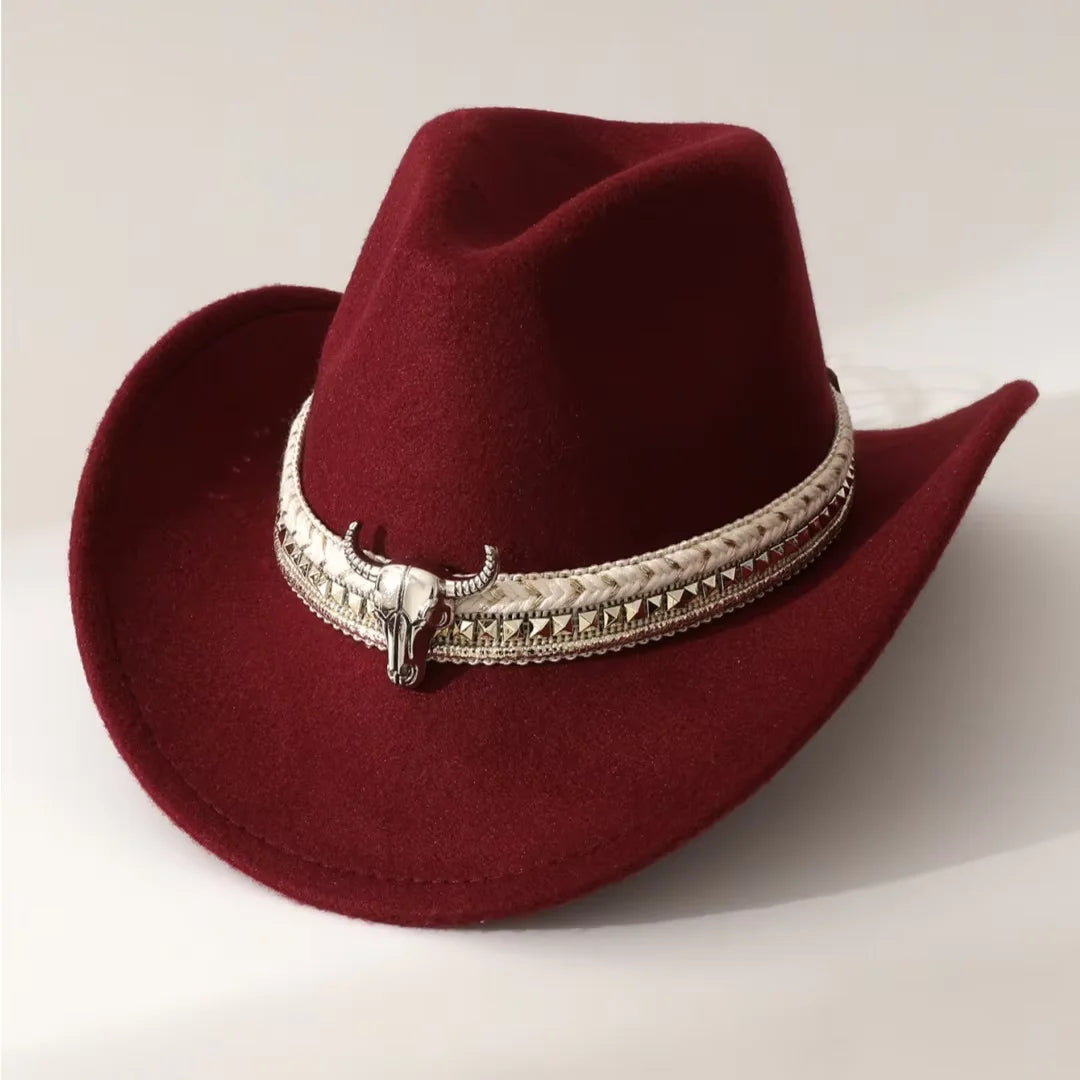 New Heart Shaped Cowboy Head Accessories Cowboy Hat Felt Hat New Men's and Women's Outdoor Hat Knight Hat