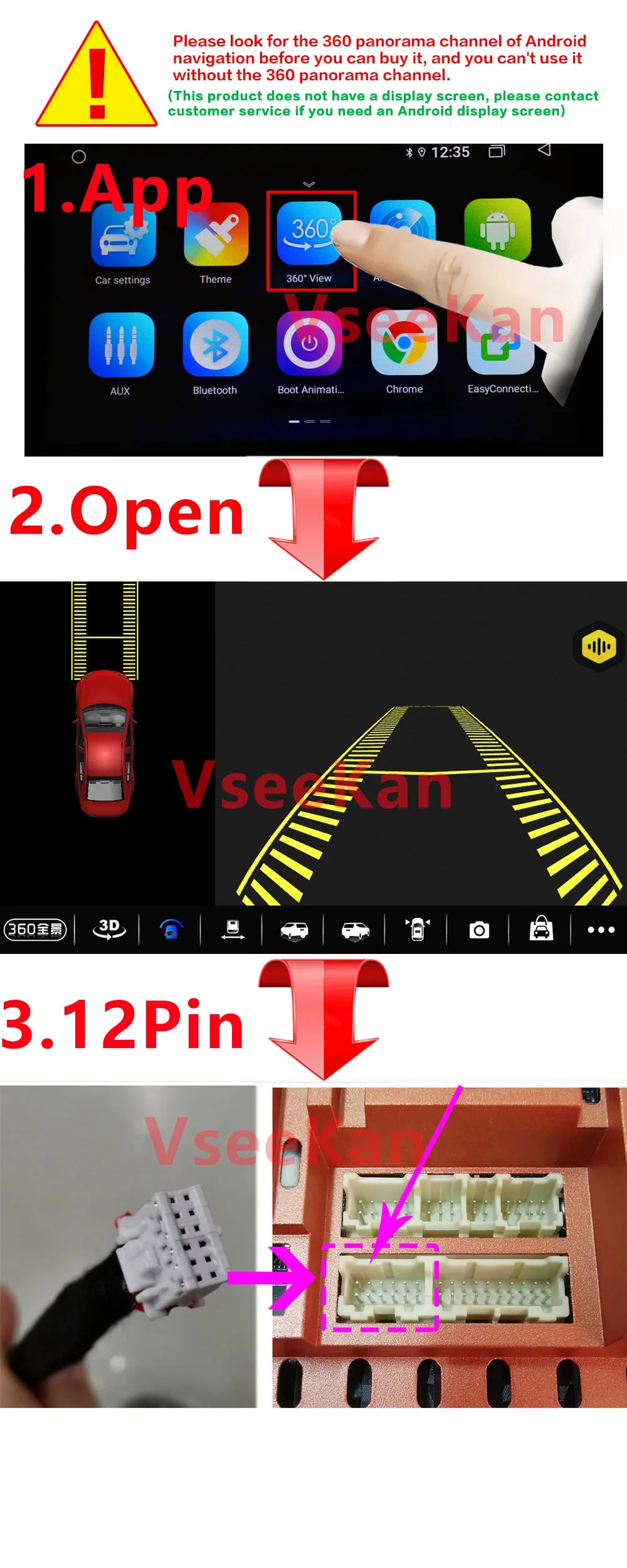 Car Camera 360 Degree Panoramic Imaging System 3D AHD 720P 1080P Four Way Camera HD Night Vision 2053/4007 1022 SN307 6048 WDR