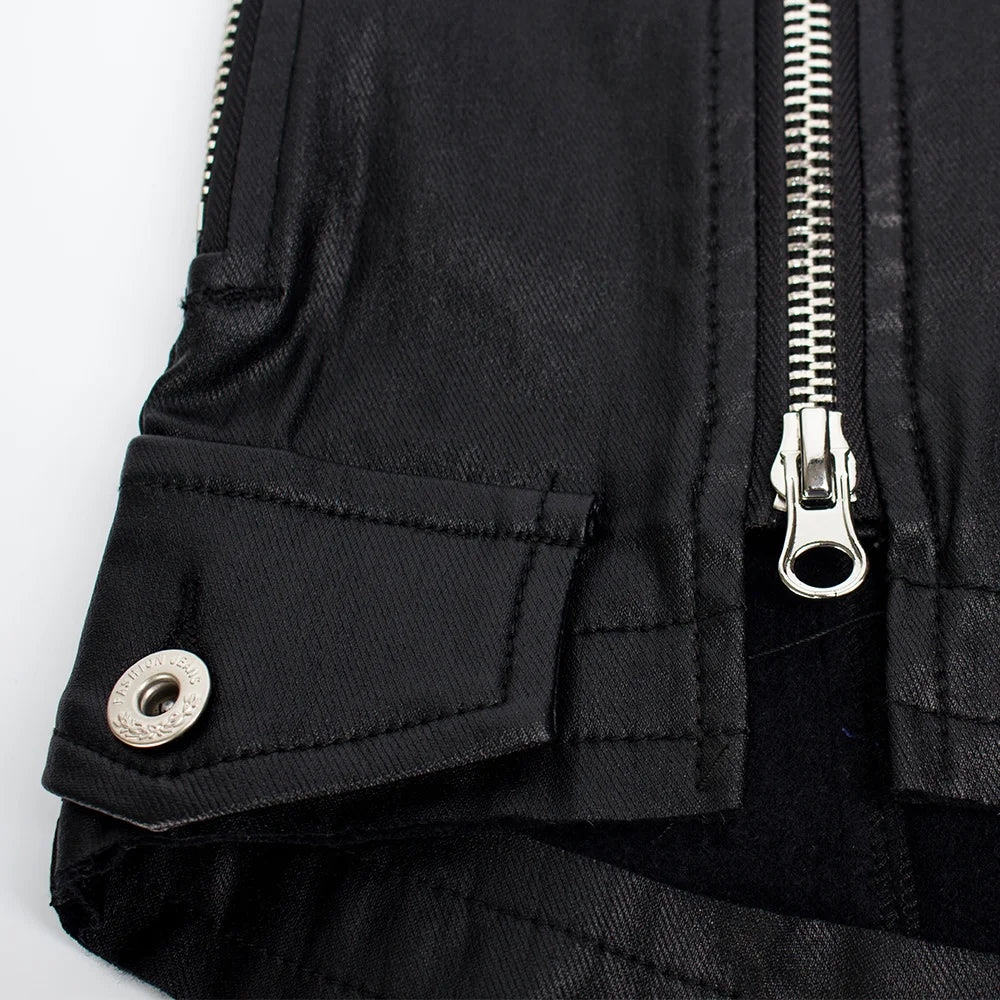 Sexy Black PU Casual Fashion Summer Shorts Women Clothing Goth Faux Leather High Waisted Womens Shorts Y2K Hot Woman Short Pants