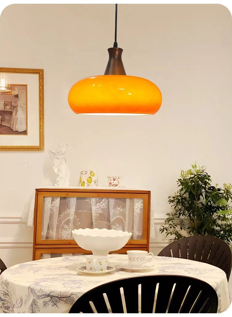 Japanese Bauhaus Glass Pendant Lights for Study Homestay Classical Atmosphere Ceiling Chandeliers LED Lamps Medieval Fixtures