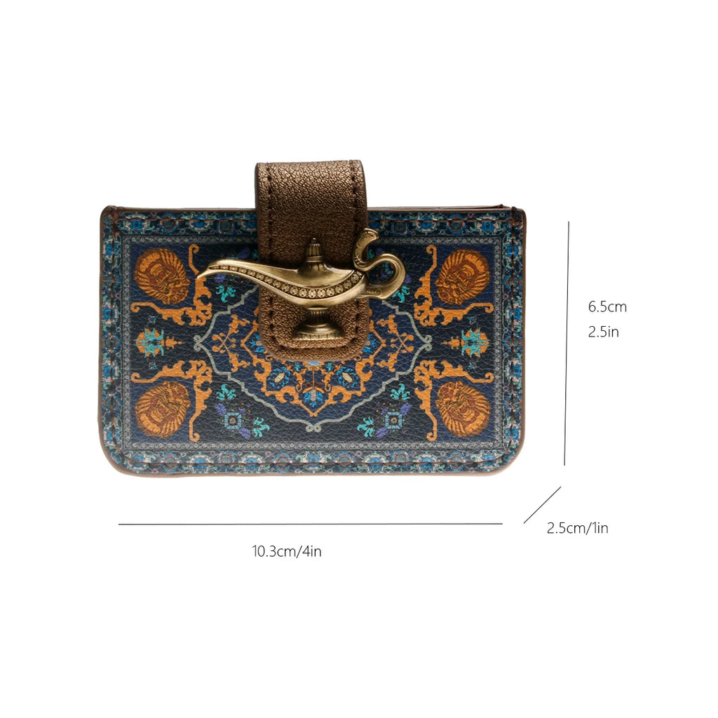 Vintage Americana Continental Mini Wallet with Retractable Card Holder & Secure Pocket