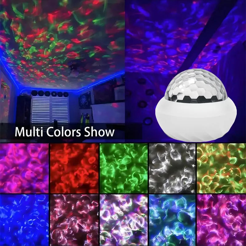 Northern Light Projector RGB Atmosphere Night Lights Remote Control USB Aurora Projection Lamp 360° Rotate for Home Party Decor