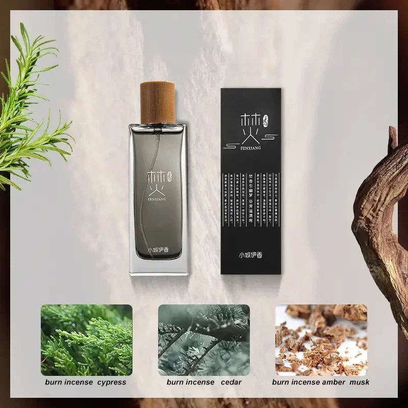 Premium Woody Sandalwood Men's Fragrance Long-lasting Oud Cinnamon Ambergris Eau De Toilette Unisex Woody Fragrance Spray 50ml