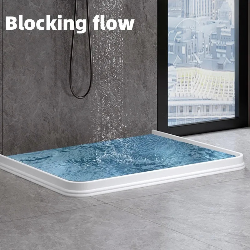 1-2M Bathroom Water Stopper Silicone Retaining Strip Water Shower Dam Flood Barrier Dry And Wet Separation Blocker Accessories