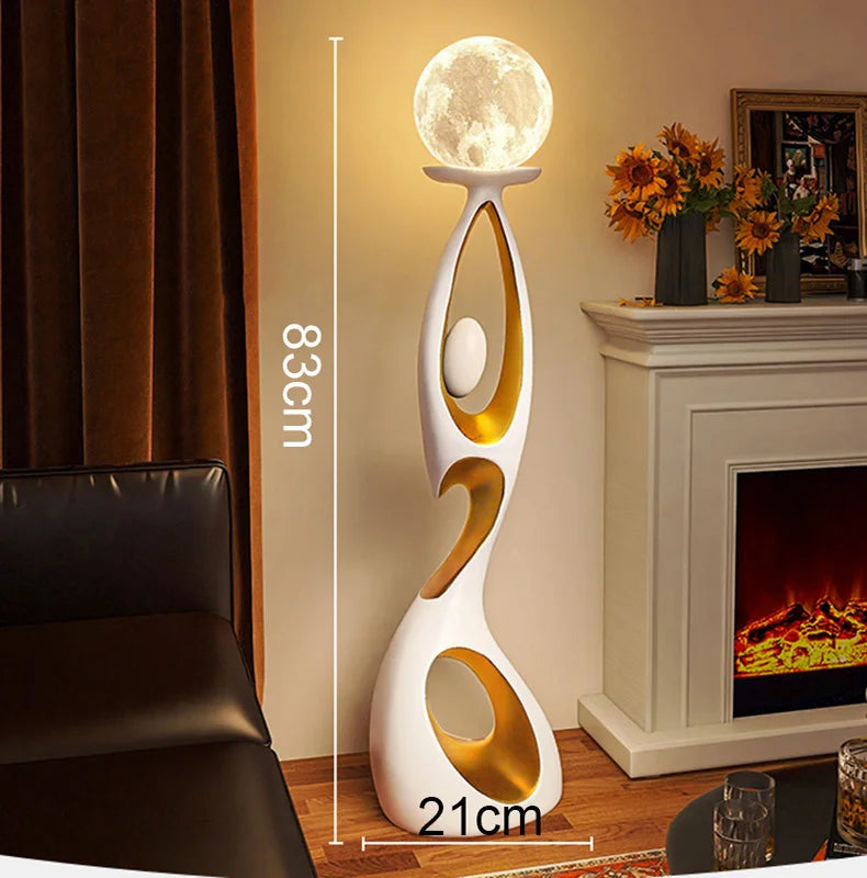 Modern minimalist LED floor lamp, living room, bedroom, study, Nordic Ins style creative remote control dimming vertical lamp, i