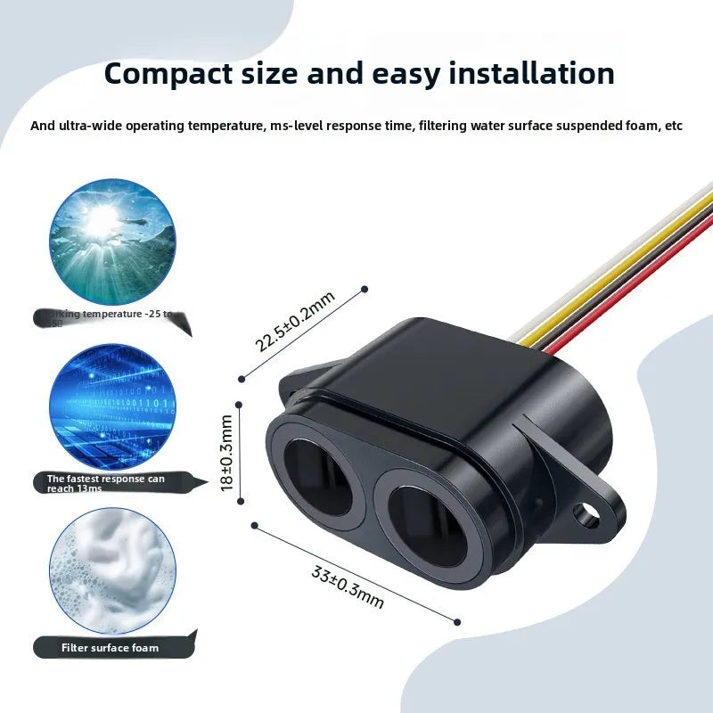 IP67 Waterproof Obstacle Avoid Module RS485 Ultrasonic Level Sensor Container Water Level Monitor