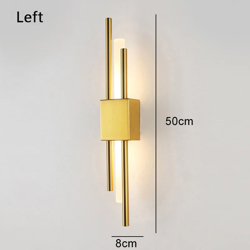 Modern luxury LED wall lights, living room, bedroom, staircase, background wall decoration, wall lights, bedside study lights