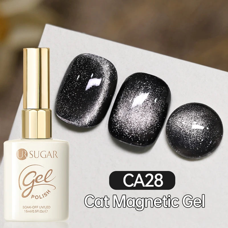 UR SUGAR 15ml Cat Magnetic Gel Jelly Glass Full Coverage Varnis Magnetic Gel Soak Off UV LED Gel Autumn Winter Xmas Manicure