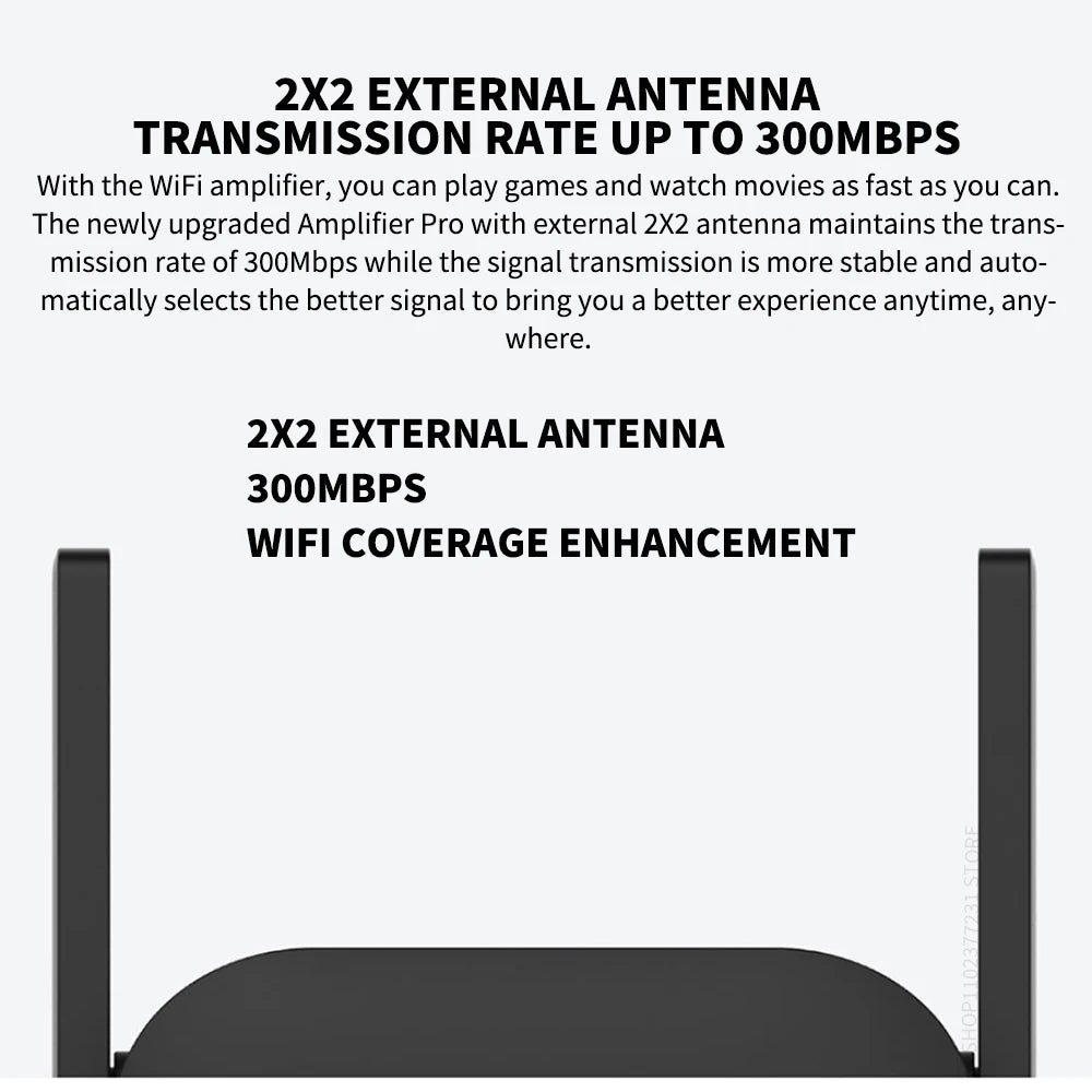 New Xiaomi Wifi Amplifier Pro 300M 2.4G Repeater Network Expander Range Extender Roteader Mi Wireless Wi-Fi Router