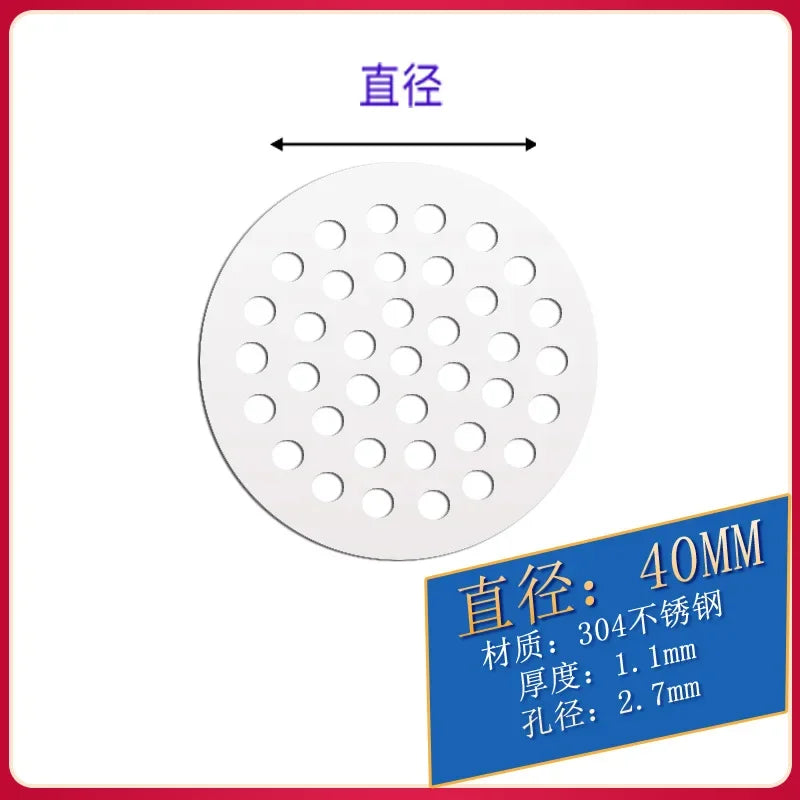 Drain Cover Bathroom Tool 304 Stainless Bathroom Accessories Sink Strainer Drains Cover Floor Drain Pad Hair Filter
