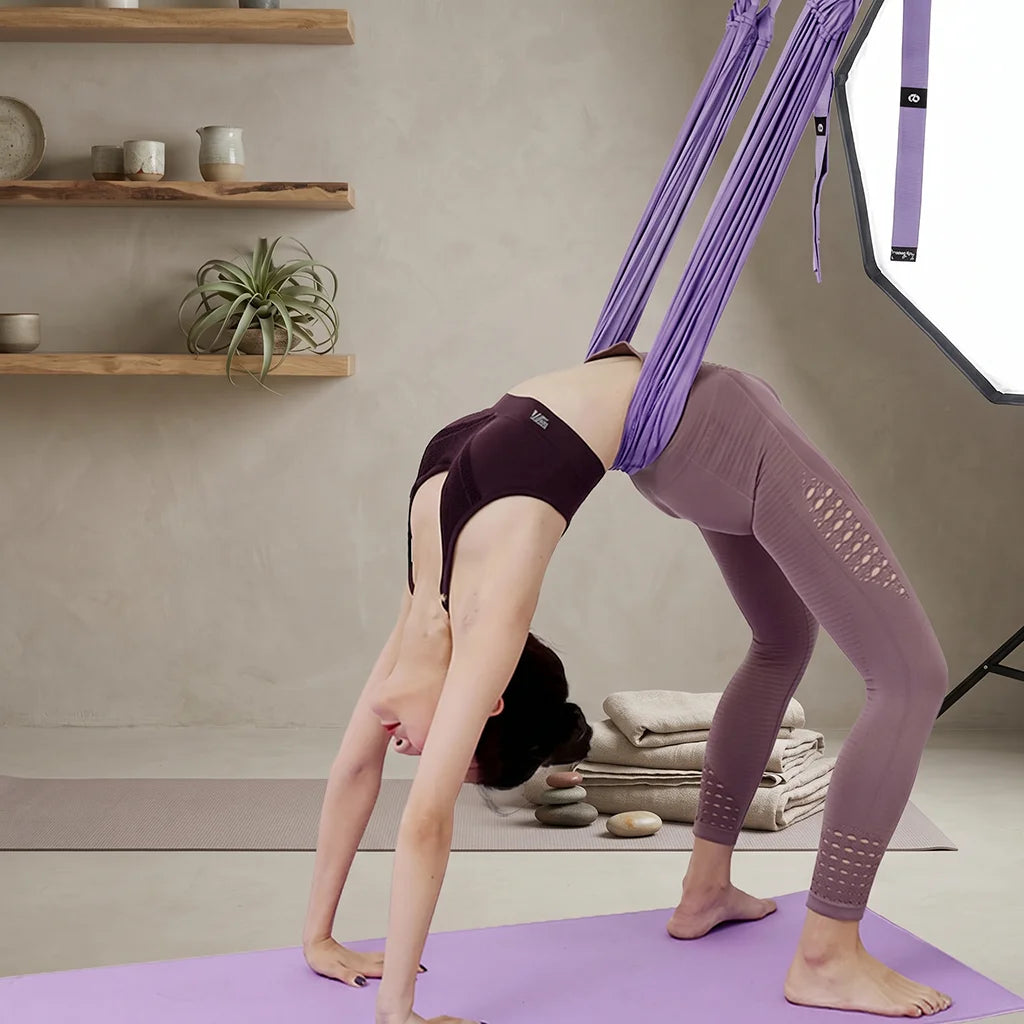 Yoga Strap Stretch Band Fitness Hanging Rope Universal Back Leg Belt for Backbend Split Handstand Home Inversion Training Hammoc
