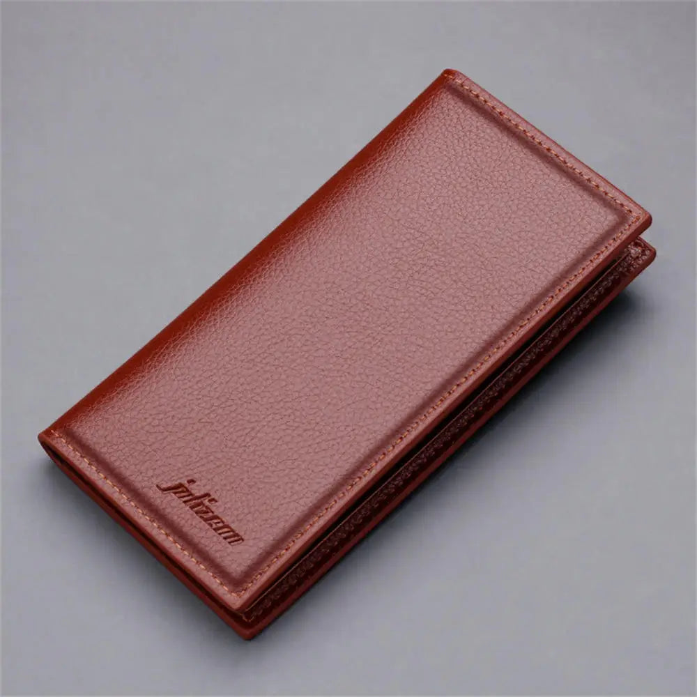 Vintage PU Leather Mens Wallets Solid Sample Style Zipper&Hasp Purse Card Holders Famous Brand High Quality Male Wallet