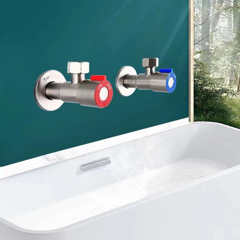Stainless Steel Hot Cold Inlet Valve Toilet Filling Angle Valves Sink Basin Water Heater Faucet For Kitchen Bathroom Accessories