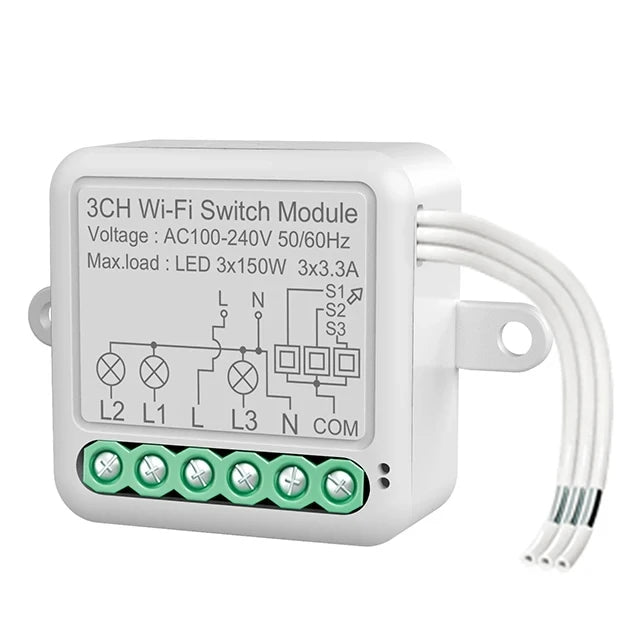 WiFi Smart Switch Module Electrical Switching Breaker 1/2/3/4Gang Lighting Switch Module Mobile for Tuya Smart APP Control Alexa