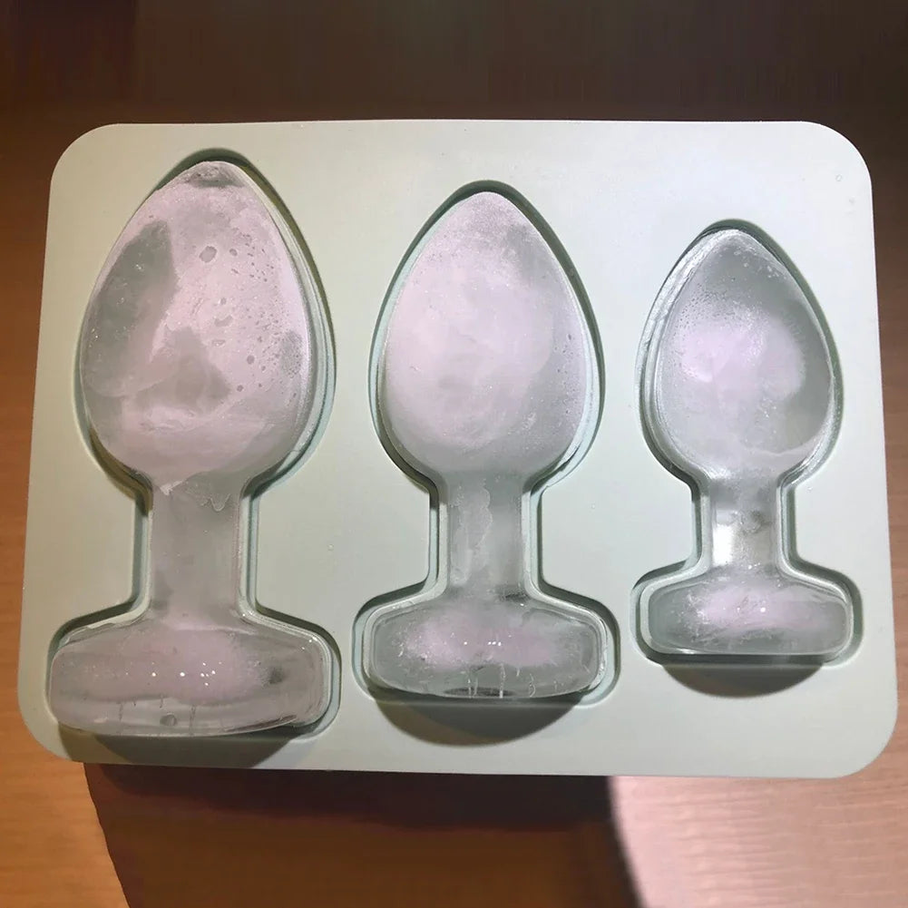 1-5Pcs Silicone Ice Cube Mold Funny Butt Plug Shaped Ice Tray Maker for Bars Cocktail Whiskey Chilling Drinking Kitchen Gadgets