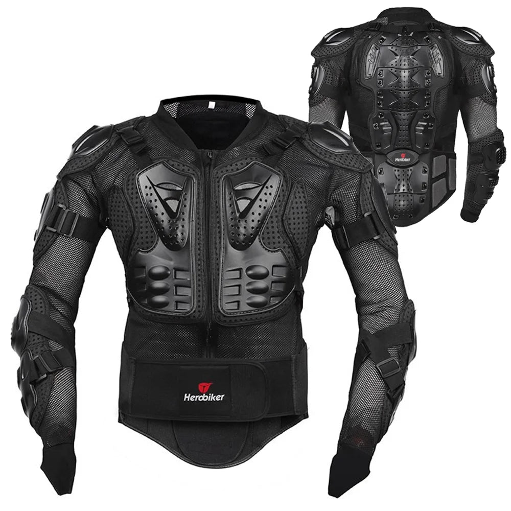 HEROBIKER Motorcycle Jacket Men Full Body Armor Motorcycle Motocross Racing Moto Armor Riding Motorbike Protection Size S-5XL