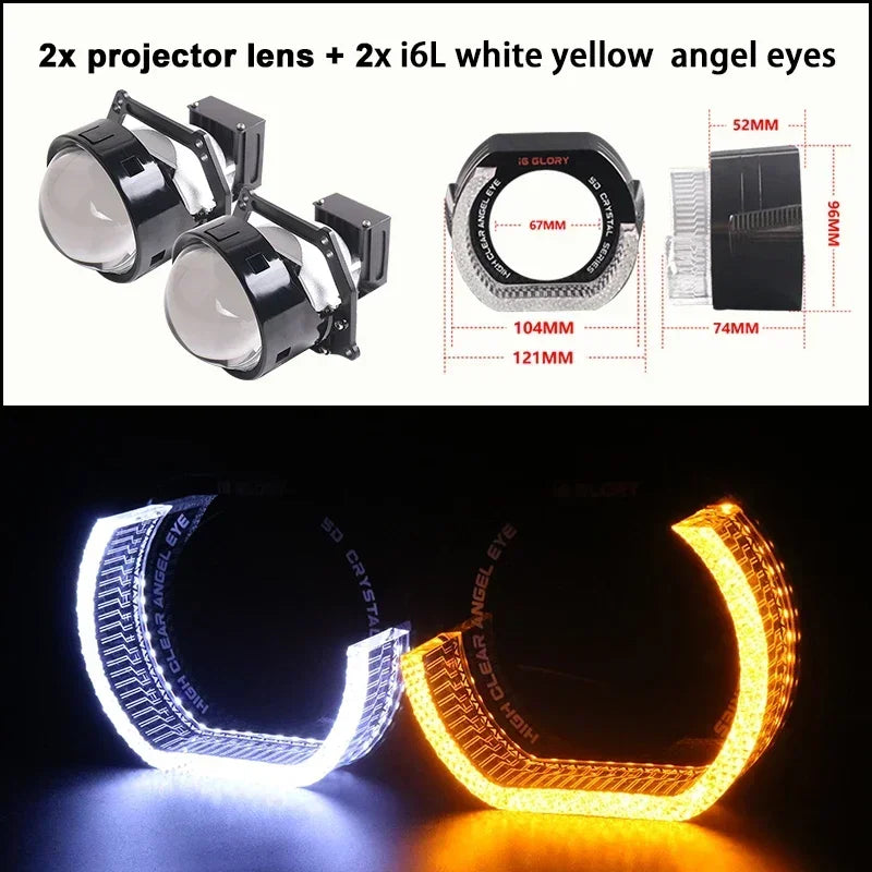 SANVI 3.0 Bi LED Lenses for Headlights Ice Lense Auto LED Projector Headlight Hella G5 3R Projector 110W Car Light Retrofit