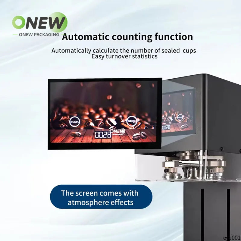 Manual/Auto Can Sealing Machine for Milk Tea Beverage Plastic & Tin Cans Seamer