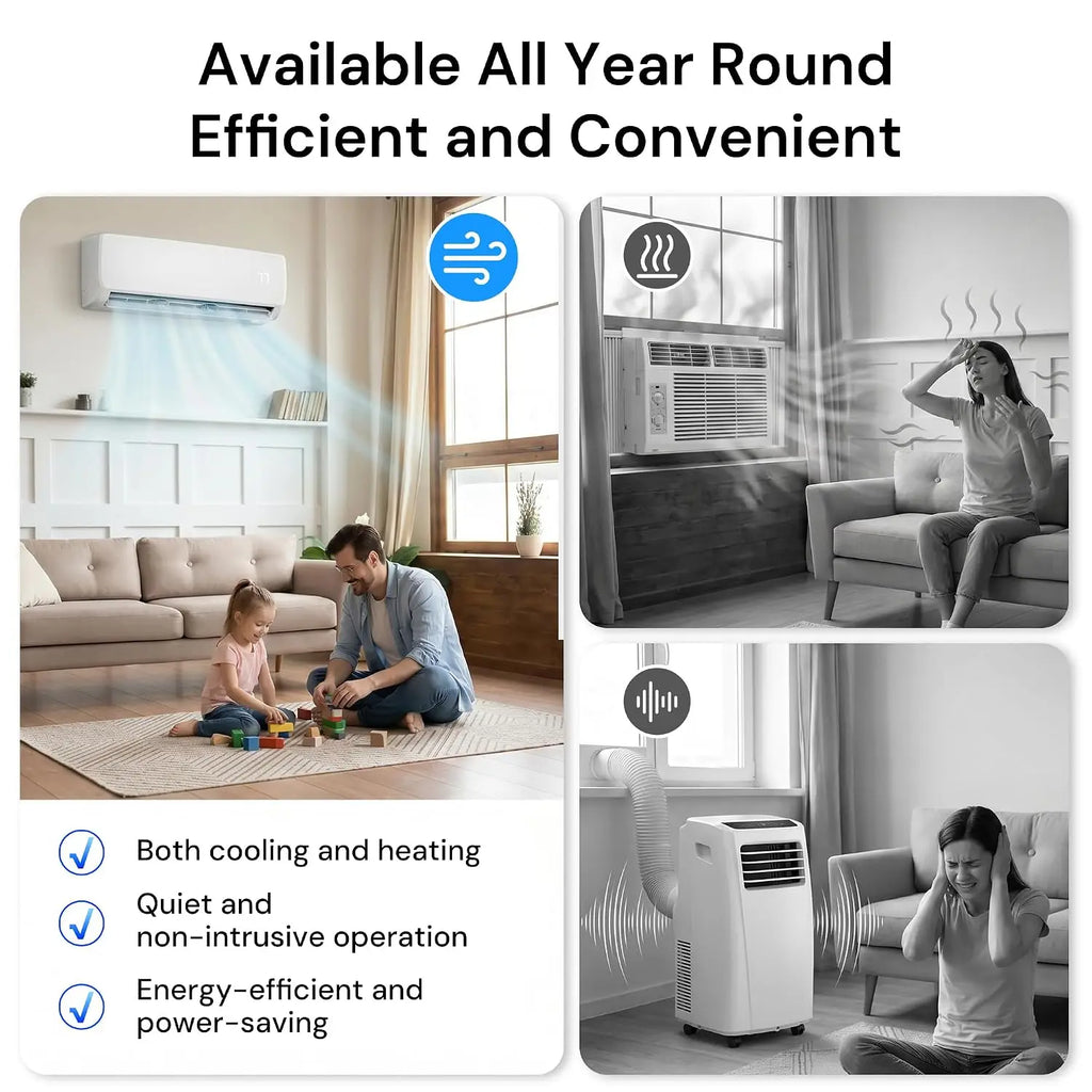12000BTU Mini Split AC/Heating System, 19 SEER2 Energy Efficient Mini Split Air Conditioner with Heat Pump, 110V Cools, Custom