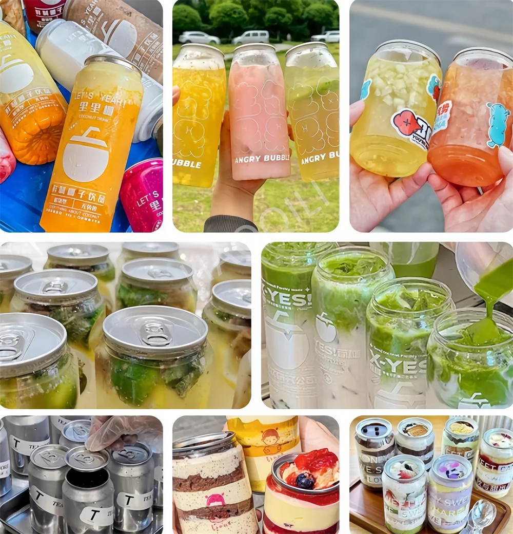 Fully Automatic Can Sealing Machine Commercial Plastic Can Capping  Aluminum Cap Milk Tea Shop Cup  Sealing Machine