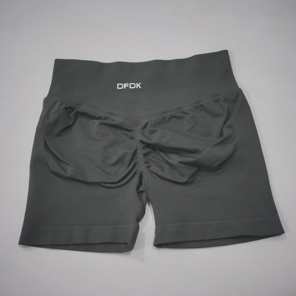 DFDK Women High Waist Yoga Shorts Scrunch Butt Lift Squat Proof Push Up Workout Shorts Gym Running Fitness Athletic Shorts