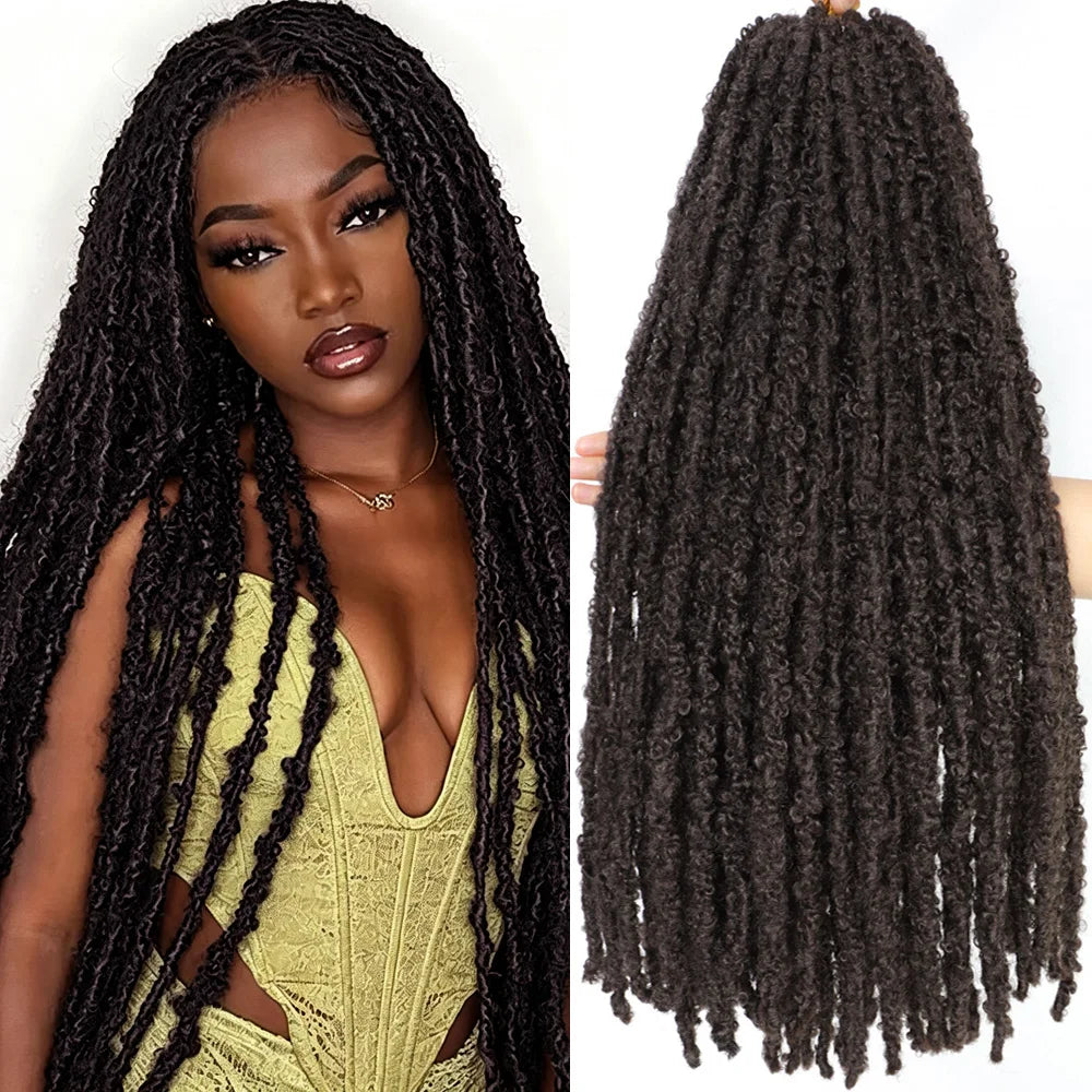 12 14 18 24 36 Inches Distressed Butterfly Locs Crochet Hair Faux Locs Crochet Braids Messy Soft Locs Braiding Hair Extensions