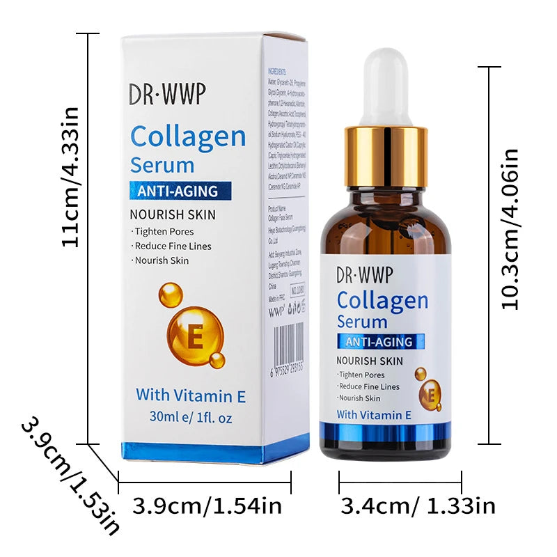 Korean Facial Serum With Collagen, Vitamin C & Kojic Acid Face Serum Lifting, Firming , Moisturizing, Soothing, Evens Skin Tone