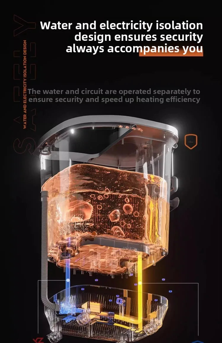 Heated constant temperature automatic foot bath household electric massage foot bath high and deep over the calf knee