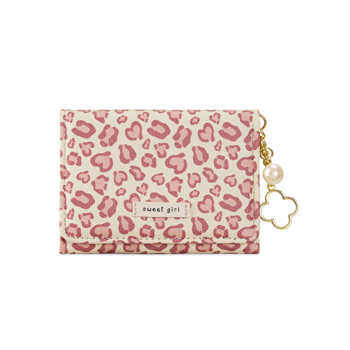 Mini Bifold Women's Wallet, Polka Dot PU Multi-functional Key Hanging Card Holder Purse for Daily Outing Small Gift