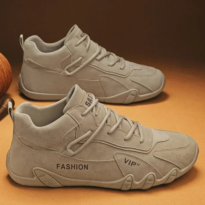 Motocross Boots 2025 Spring Man Casual Sneakers Non Slip Khaki Work Mens Shoe Short Boots Loafers Lace Up Ankle Boots for Men