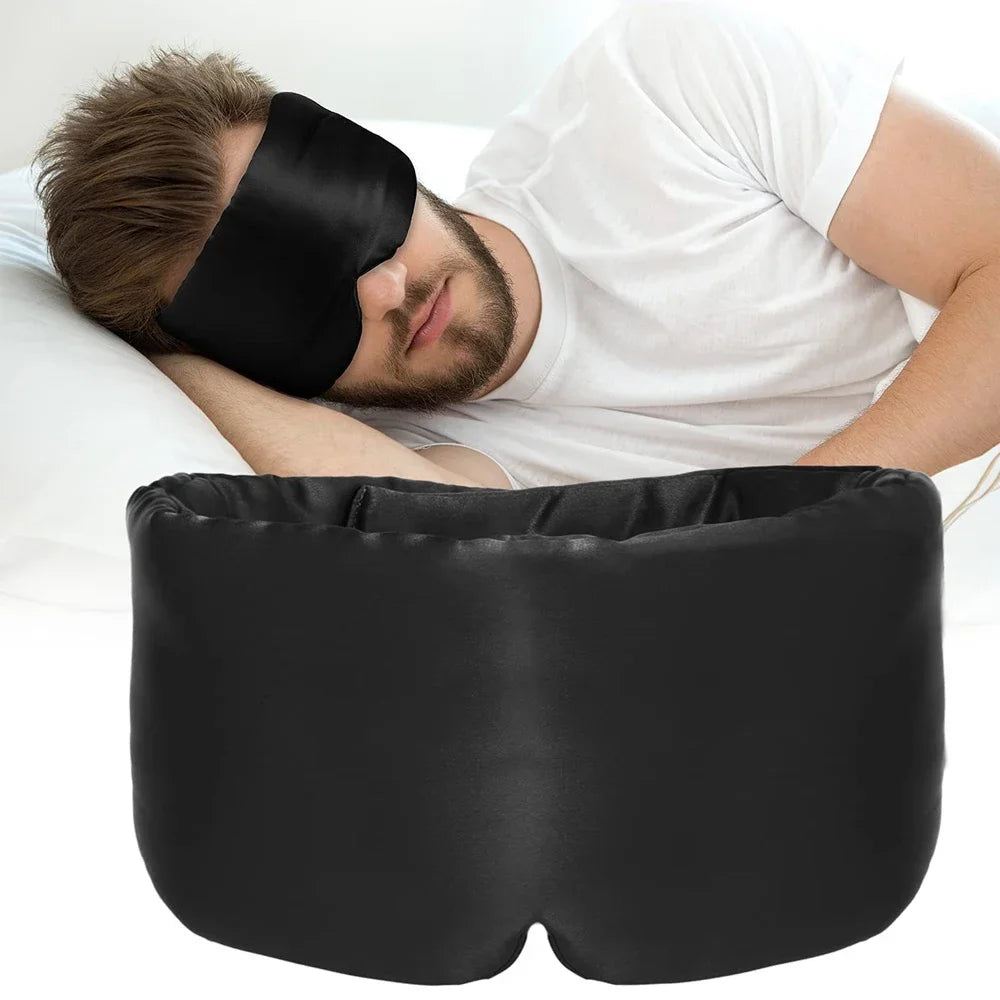 Mulberry Silk Sleeping Mask Eyepatch Blocking Light Eyemask Eyeshade Soft Padded Slaapmasker Travel Sleeping Aid for Sleep Patch