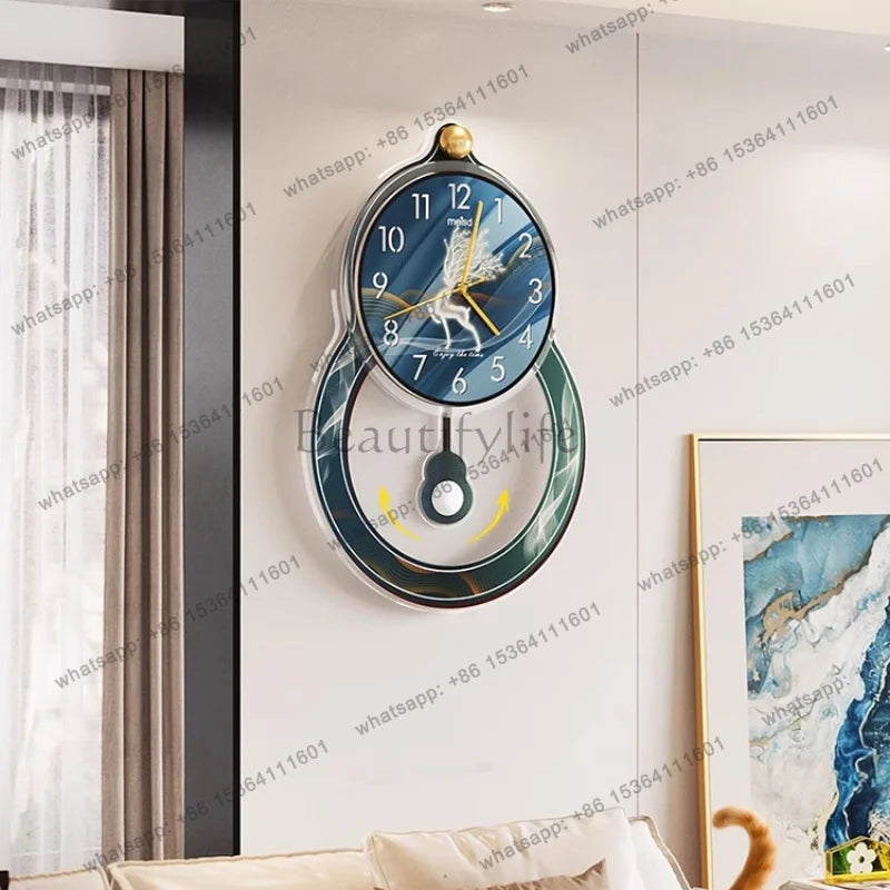 Kitchen Living Room Wall Clock Minimalist Design Unique Usa European Wall Clock Flowers Nordic Luxury Metal Horloge Decorarion