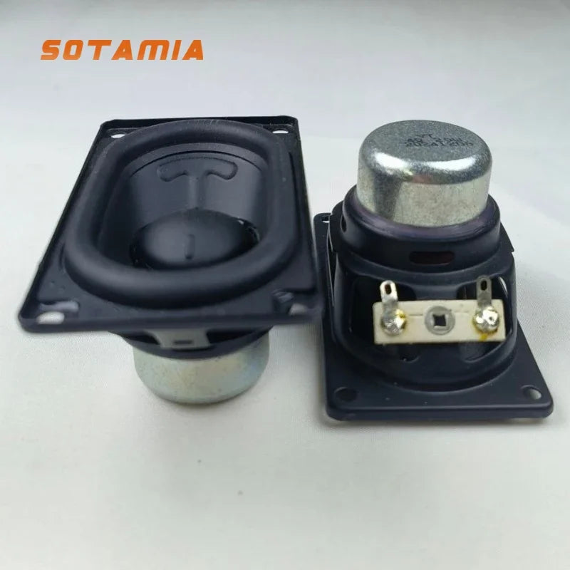 SOTAMIA 2Pcs Mini Speaker Audio 4 Ohm 20W Rectangle Full Range Loudspeaker DIY Portable Bluetooth Speaker 4580 for JBL FLIP 6