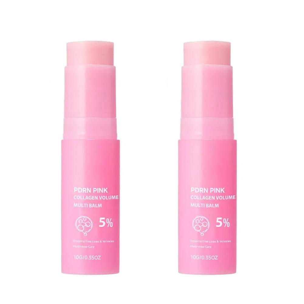 PDRN Pink Collagen Multi Balm, Fine Line Smoothing Skin Deep Hydrating & Plumping Moisturizer, Lightweight Serum