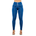 Shascullfites Melody High Waist Denim Blue Sport Women Fitness Comfort Leggings Training Tights Women Shaping Gym Leggings