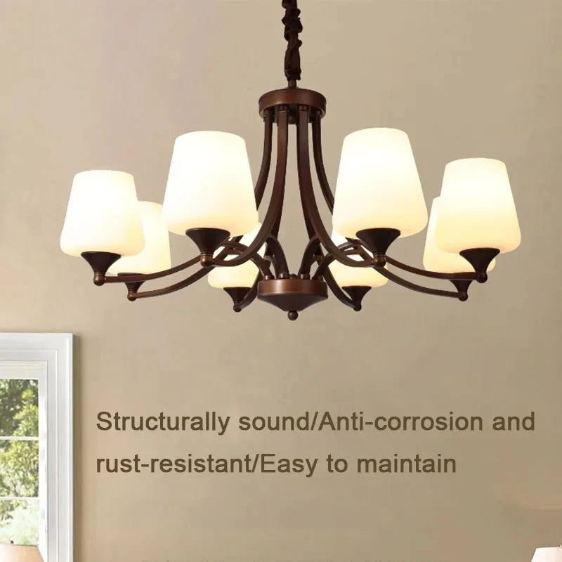 Antique chandeliers retro mid century modern lighting living room LED dining room hanging light indoor home decoration lighting