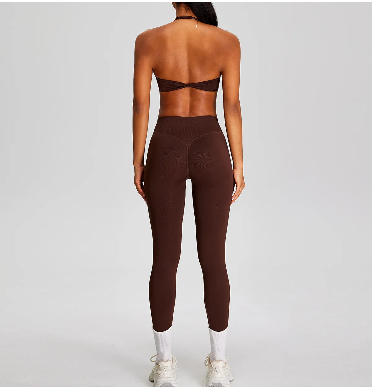 PMW Women Seamless Yoga Set Outdoor Cycling Running Sports Set High Elasticity Lifting Buttocks Quick-Drying Yoga Clothes