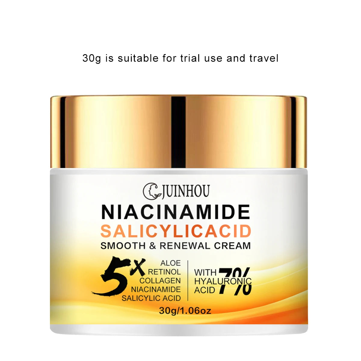JUINHOU Facial Cream 5% Niacinamide 2% Salicylic Acid Oil Control Pore Cleansing Smooth Uneven Skin Daily Facial Moisturizer