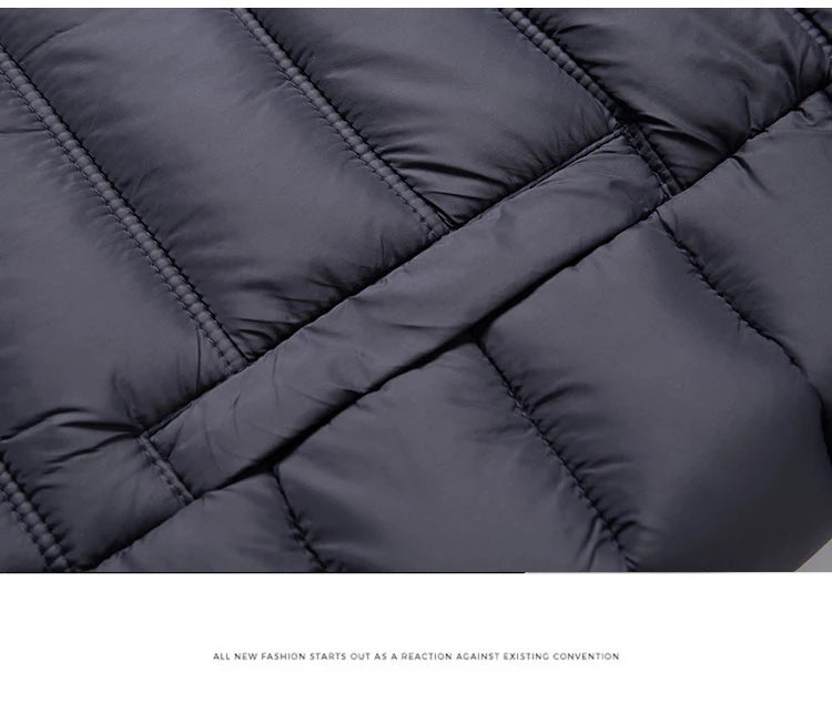 Puffer Jacket Men Hooded Warm Winter Jacket Thick Business Parkas Autumn Outerwear Coat Fashion Casual Lightweight Quilted Coats