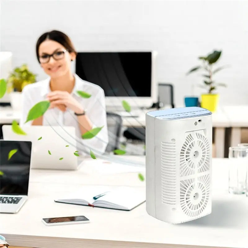 [B25B!】 Portable Mini Air Conditioner Fan USB Water Mist Fan Personal Air Cooling Fan Desktop Humidification Fan