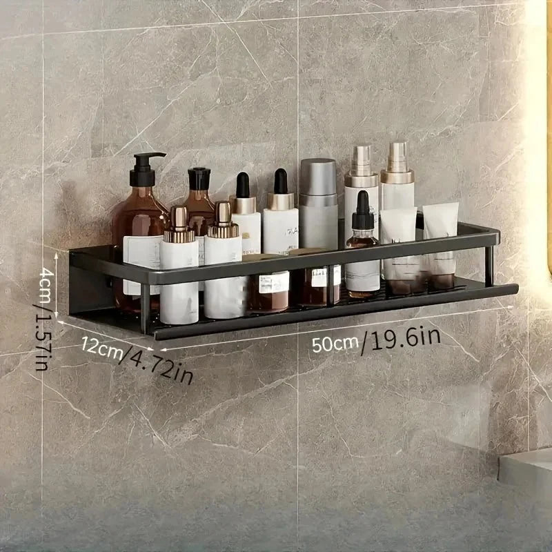 Black Bathroom Shower Room Storage Rack Toiletries Shelf Storage Is Perfect For Bathroom Item Storage