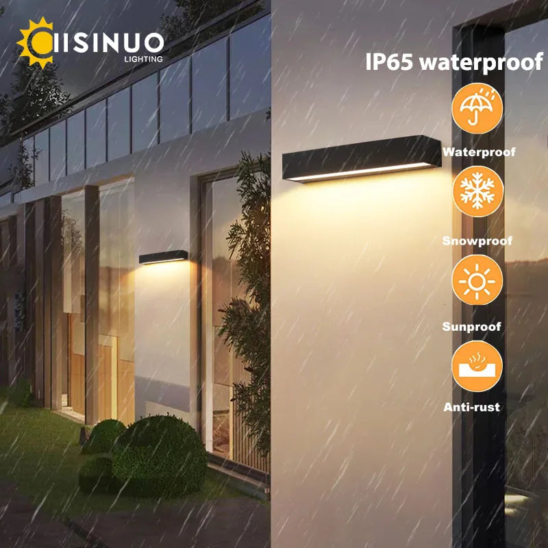 LED Outdoor Porch Wall Sconces Aluminum Exterior Wall Light Fixtures IP65 Waterproof Lamp for House Patio Doorway Garage Decorat