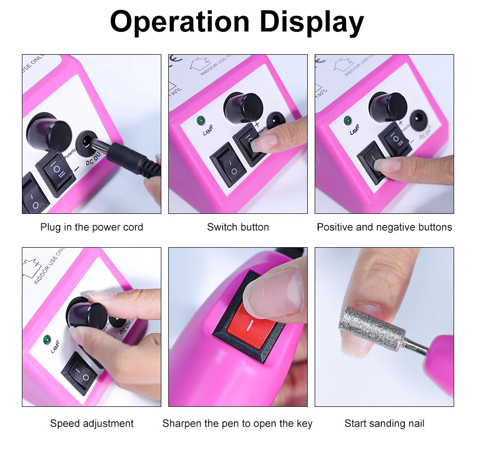 35000/20000 RPM Electric Nail Drill Machine Mill Cutter Sets for Manicure Nail Tips Manicure Electric Nails Pedicure File Tools