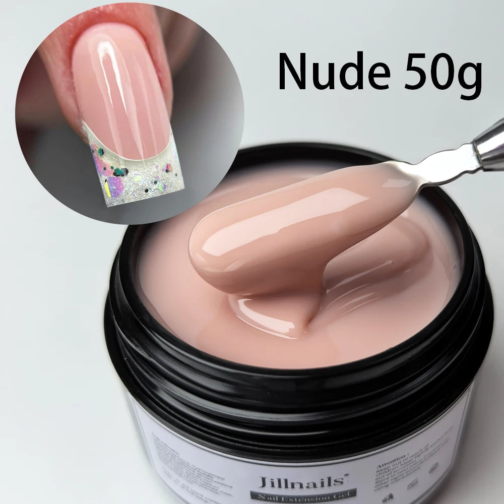 Jillnails Liquid Builder Nail Gel TPO Hema Free for Nail Extension Pink Brown Nude Milky White 50g/100g Nails UV Gel